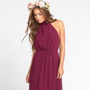 Show Me Your MuMu | Collette Halter Dress Merlot
